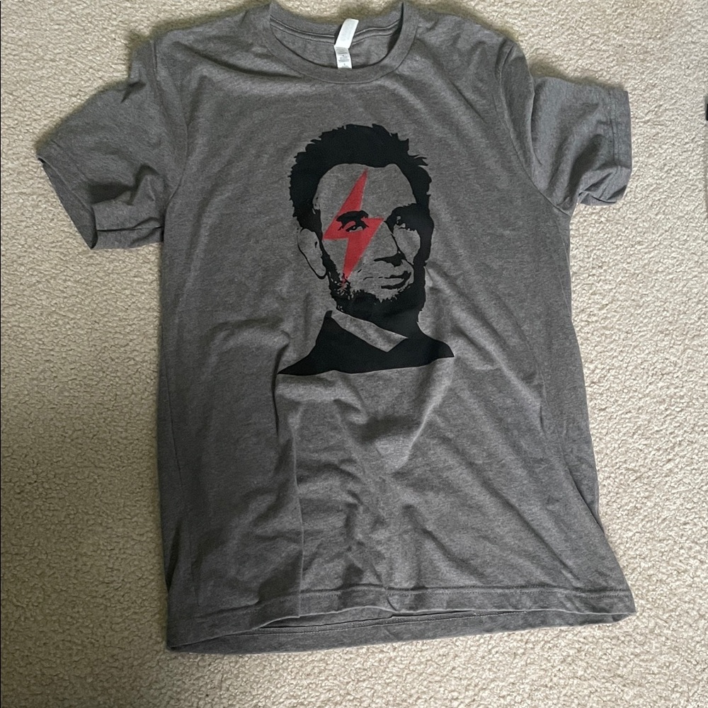Gray Graphic T-Shirt with Unique Design